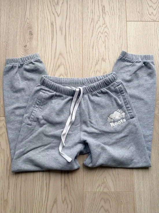 Roots Athletic Boyfriend Sweatpants Gray Gender Free Womenโs Size 0 / XXS - Picture 1 of 7